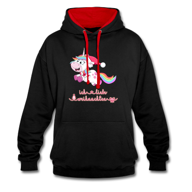 Einhörner Hoodie - Einhorn Weihnachten