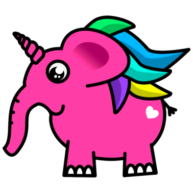 Motiv Elefant Einhorn