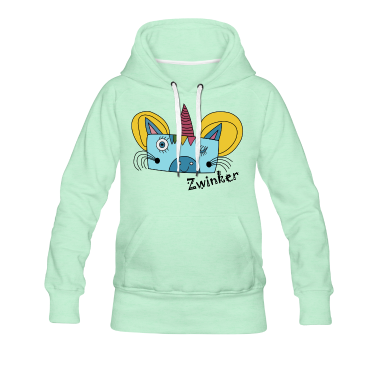 Einhörner Hoodie - zwinkerndes Einhorn