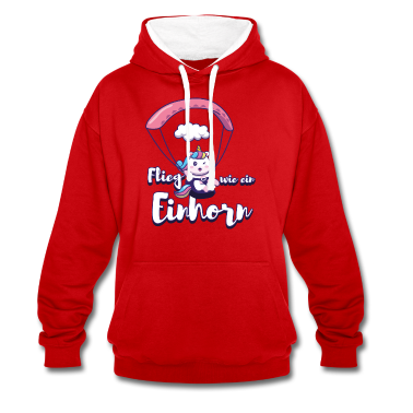Einhörner Hoodie - Flieg wie ein Einhorn Gleitschirm