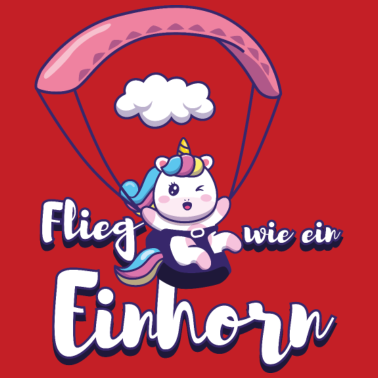 Motiv Flieg wie ein Einhorn Gleitschirm