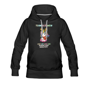 Einhörner Hoodie - Team Glühwein Einhorn Weihnachten Geschenk