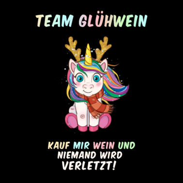 Motiv Team Glühwein Einhorn Weihnachten Geschenk