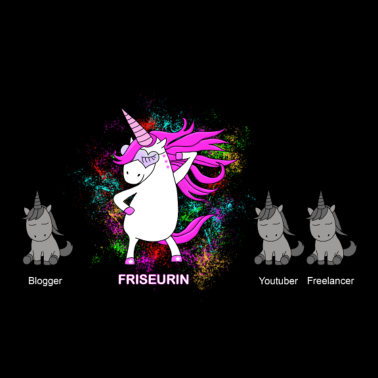 Motiv Friseurin Einhorn Beruf