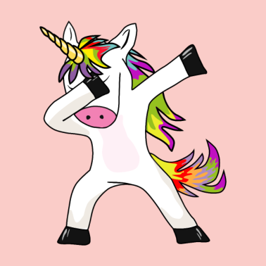 Motiv dabbendes Einhorn dabbendes Unicorn dapping Pferd