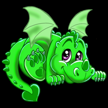 Motiv Baby Drache liegend