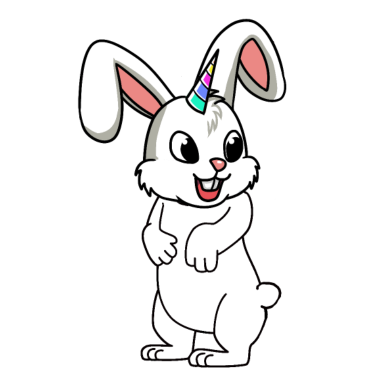 Motiv Lustiger Einhorn Hase Hasen Kaninchen Fantasy