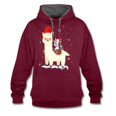 Einhörner Hoodie - Süßes Alpaka Lama Einhorn Weihnachten Mund-Schutz
