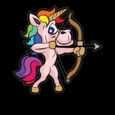 Motiv Einhorn Bogenschütze Bogen Schießen