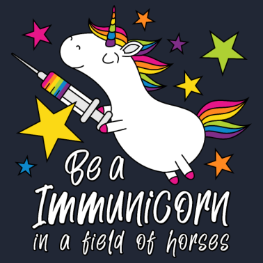 Motiv Geimpft Einhorn Immunicorn