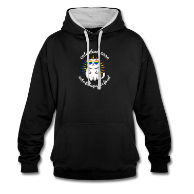Einhörner Hoodie - LGBT Pride Regenbogen Katze Sonnenbrille Einhorn