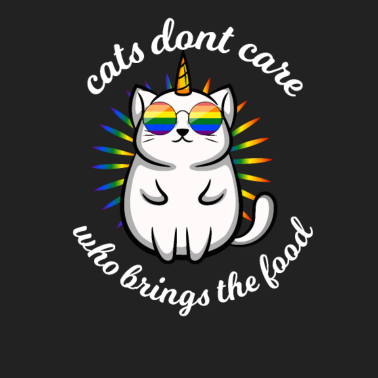 Motiv LGBT Pride Regenbogen Katze Sonnenbrille Einhorn