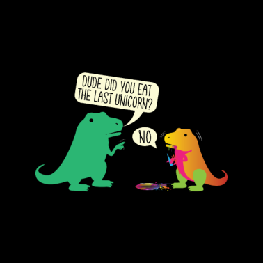 Motiv Letztes Einhorn T-Rex