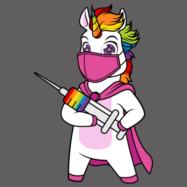 Motiv Geimpft Einhorn Immunicorn