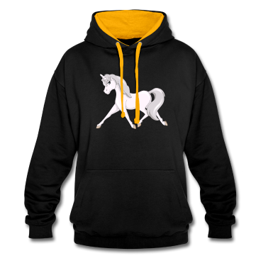 Einhörner Hoodie - Einhorn Weiß