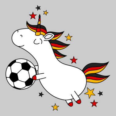 Motiv Deutschland Einhorn Ball Fußball Mädchen lustig