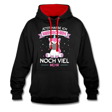 Einhörner Hoodie - Jetzt hasse ich Menschen noch viel mehr Einhorn