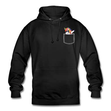 Einhörner Hoodie - Einhorn in Brusttasche