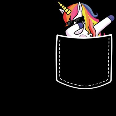 Motiv Einhorn in Brusttasche