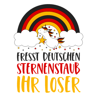 Motiv Deutschland Einhorn Spruch Sternenstaub Fußball