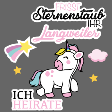 Motiv Einhorn Ich Heirate