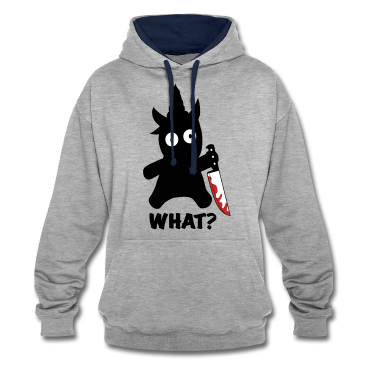 Einhörner Hoodie - Unicorn what? Killer Psycho Mörder Einhorn Messer