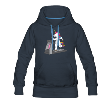 Einhörner Hoodie - Einhorn Laufband Jogger Läuferin
