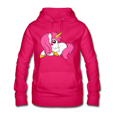 Einhörner Hoodie - Suesses Einhorn liegend