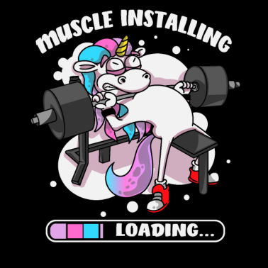 Motiv Bodybuilder Einhorn für Süße Einhorn Fans