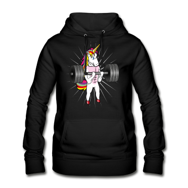 Einhörner Hoodie - Einhorn Gewichtheben Training Outfit