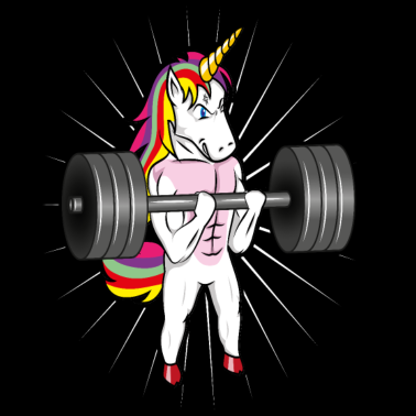 Motiv Einhorn Gewichtheben Training Outfit