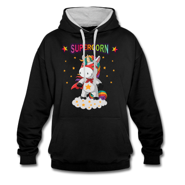 Einhörner Hoodie - Einhorn Superheld Supercorn Held Jungen Mädchen