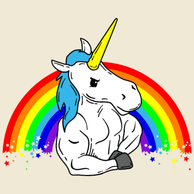 Motiv Muskel Einhorn Lustig Humor Body Bulding Fitness