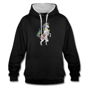 Einhörner Hoodie - Zombie Einhorn Halloween Kostüm Zombiecorn