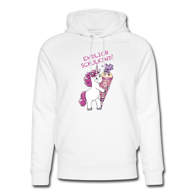 Einhörner Hoodie - Einschulung Einhorn mit Zuckertüte Schulanfang
