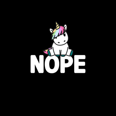 Motiv Nope not today Unicorn lazy