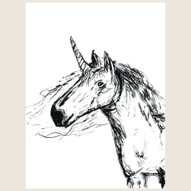 Motiv Einhorn Zeichnung - Unicorn Sketch