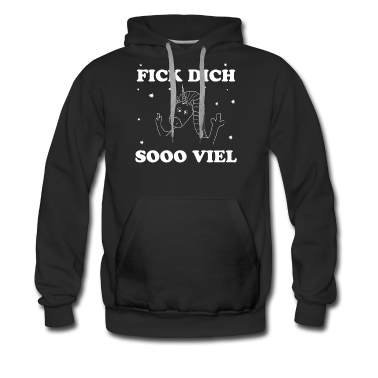 Einhörner Hoodie - Fick dich so viel! Einhorn