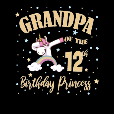 Motiv Opa des 12. Geburtstags Prinzessin Einhorn 12
