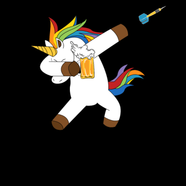 Motiv Dabbing Einhorn dab Unicorn Dart Bier Darts