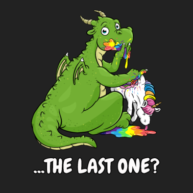 Motiv The last one Geschenk Dragon eats Unicorn funny