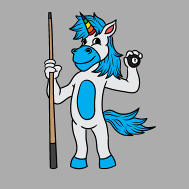 Motiv Einhorn Billard Snooker Pool Spieler Süß Geschenk