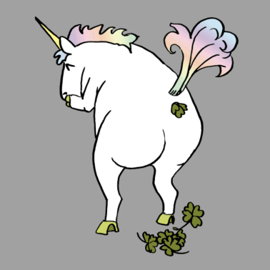 Motiv Kackendes Einhorn