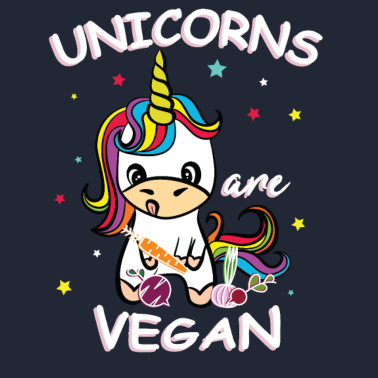 Motiv Unicorns Are Vegan Vegeatrier Einhörner Veganer