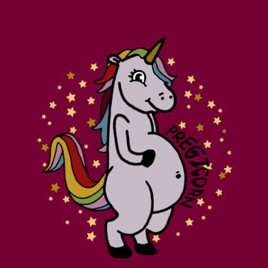 Motiv Schwangeres Einhorn Unicorn Pregicorn Pregosaurus