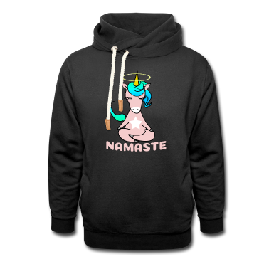 Einhörner Hoodie - Einhorn Yoga Unicorn Namaste Pony Meditation