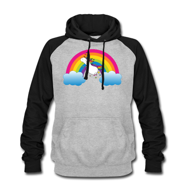 Einhörner Hoodie - Regenbogen mit Einhorn