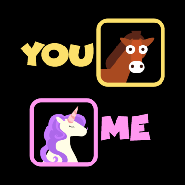 Motiv Einhorn Ich Du Pferd