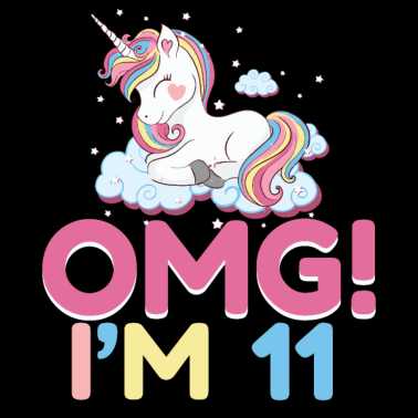 Motiv 11. Geburtstag Mädchen 11 Jahre Einhorn Party