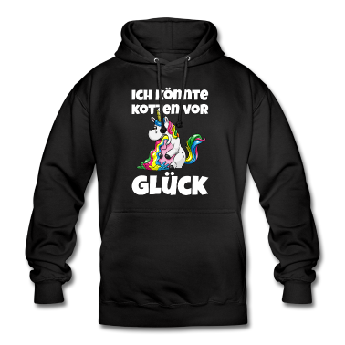 Einhörner Hoodie - Einhorn Regenbogen glücklicher Spruch Sarkasmus